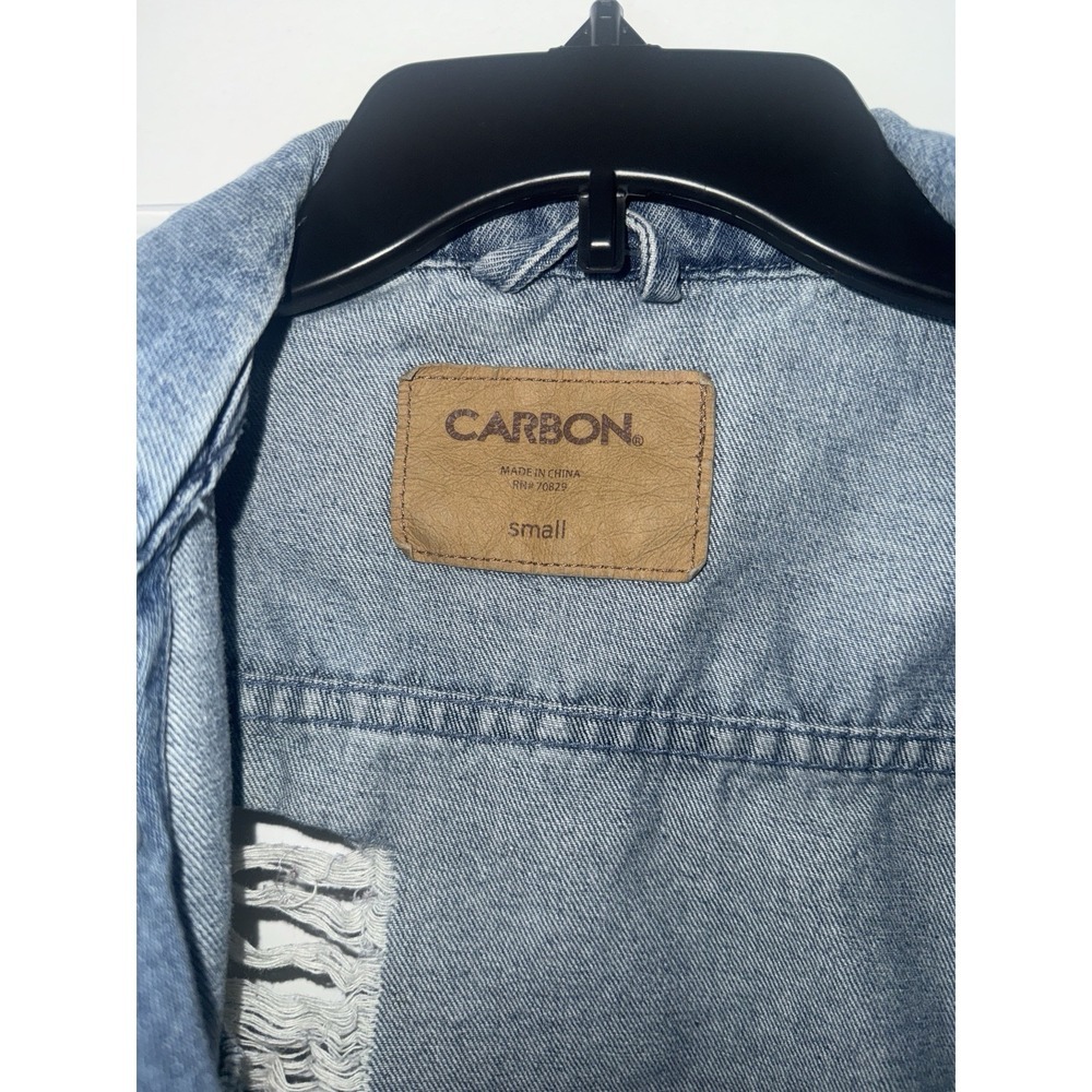 carbon mens jean jacket sz small - Picture 2 of 5